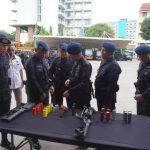 Brimob Polda Metro Jaya Gelar Apel Kesiapsiagaan Pelayanan Aksi Unras Satu Tahun Kabinet Merah Putih