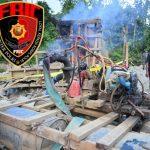 Polres-Kodim Pidie Tertibkan Tambang Emas Ilegal di Geumpang, 2 Camp Pekerja Dibakar