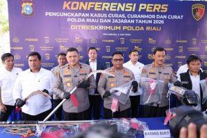 Polda Riau Bongkar 1.333 Kasus, 525 Pelaku Ditangkap