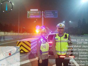 Cegah Balap Liar Pasca GIIAS 2026, PJR BSD Korlantas Polri Intensifkan Blue Light Patrol di Tol Tangerang