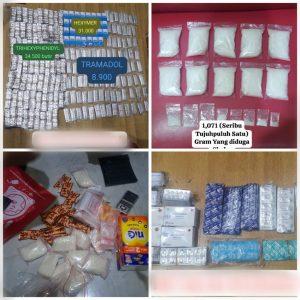 Dua Pengedar Ditangkap, Polsek Kembangan 74 Ribu Obat Keras, Sabu Hingga Puluhan Vape Etomidate Diamankan