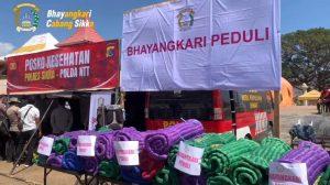 Bhayangkari Peduli, Berikan Bantuan dan Trauma Healing bagi Warga Terdampak Gempa di Manggarai Timur