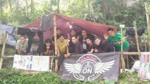 HUT Ke 3 Basecamp Netral Medang, Puluhan Ojol Tangerang Gelar Acara di Kaki Gunung Salak