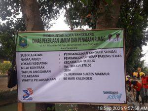 Diduga Langgar KIP, Proyek Turap Ciledug Disorot